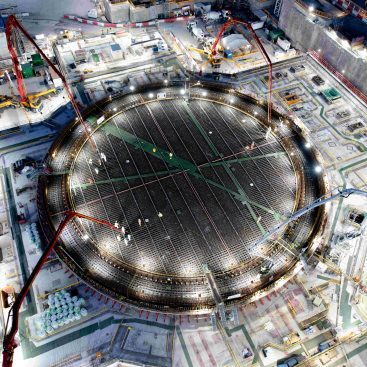 Hinkley point C by night