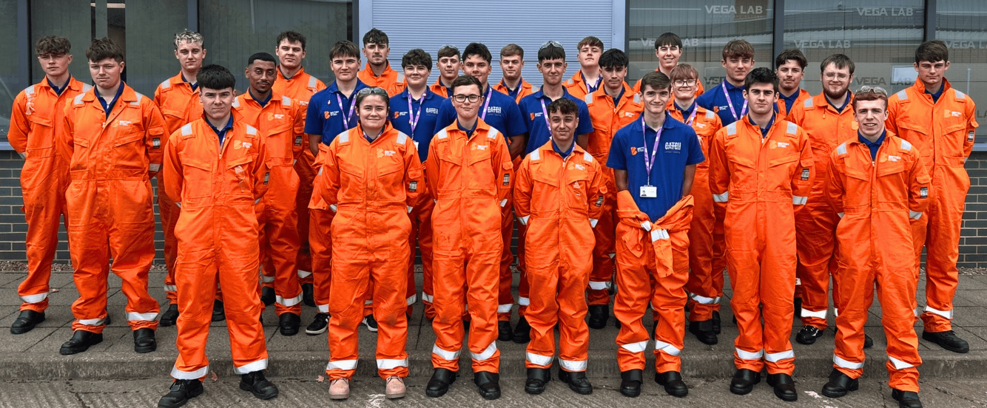 Some of British Steel’s Scunthorpe apprentices at the CATCH training facility.