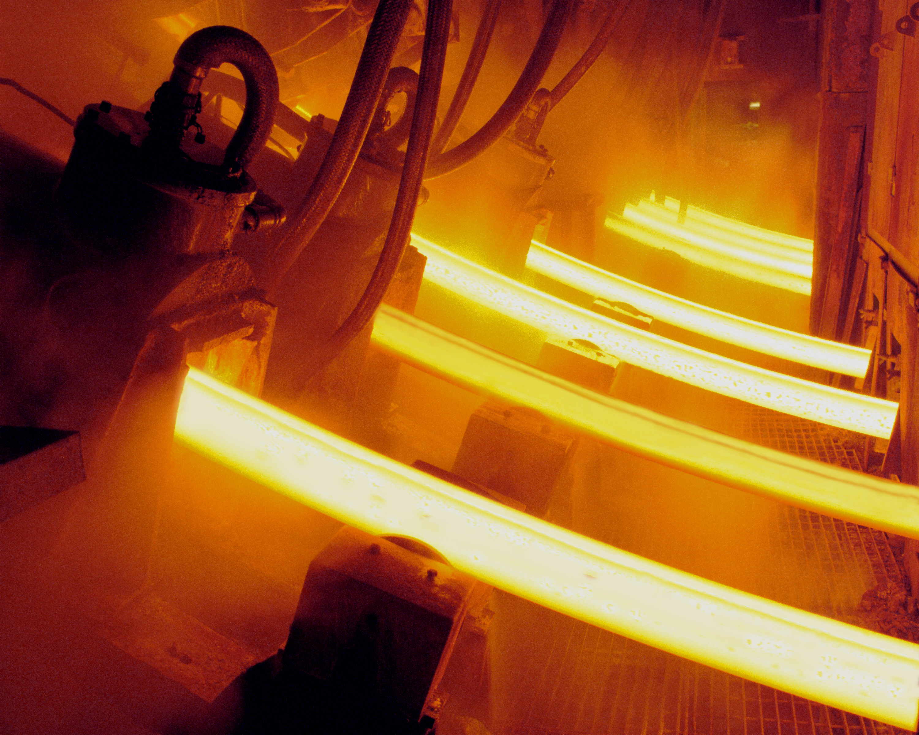 Steel being cast at British Steel in Scunthorpe